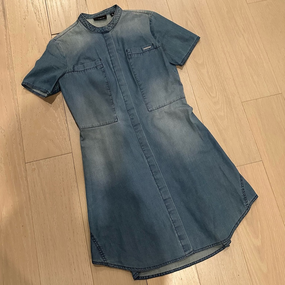 DKNY Jeans Women’s Blue Denim Shirt Dress